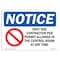 Signmission OSHA Notice, 5" Height, NOTICE Only One Contractor Per Sign With Symbol, 7" X 5", Landscape OS-NS-D-57-L-16298 - alternate 1